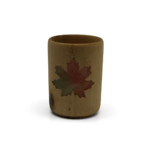 Tea Light Holder - Maple Leaf Red & Green