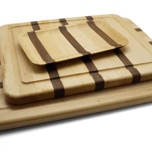 Maple and Walnut Cutting Boards with Tray set